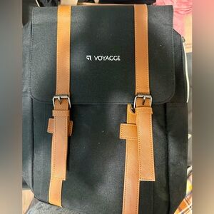 NWOT Voyagge Black and Tan Unisex Backpack